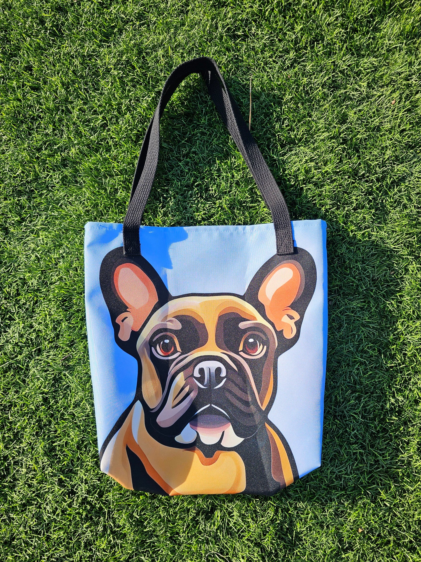 Frenchie Blue Tote Bag