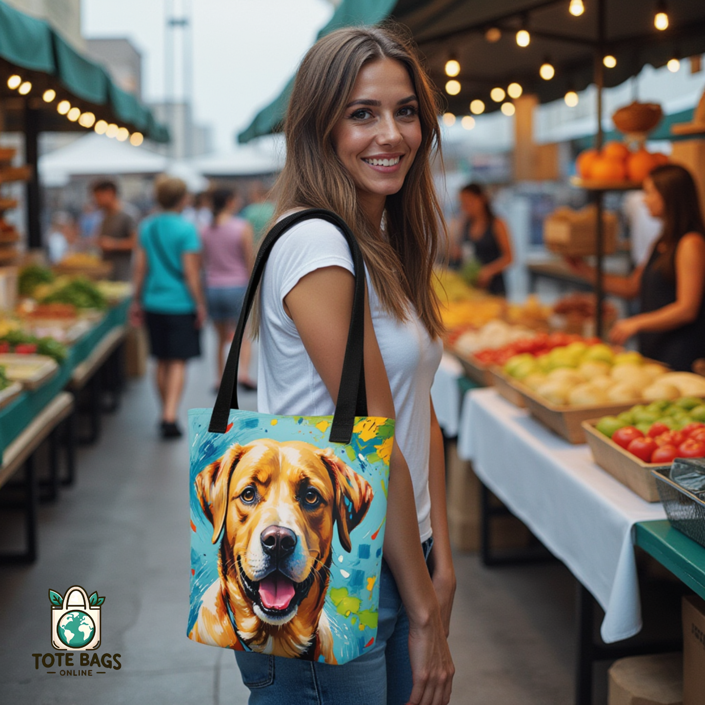 Labrador Splash Tote Bag