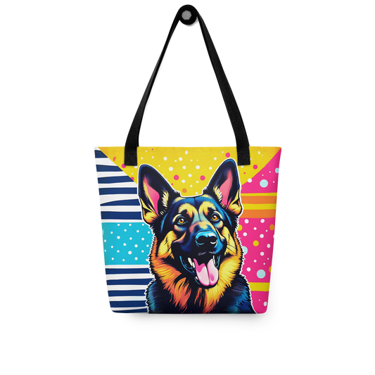 German Shepherd Colorburst Tote Bag