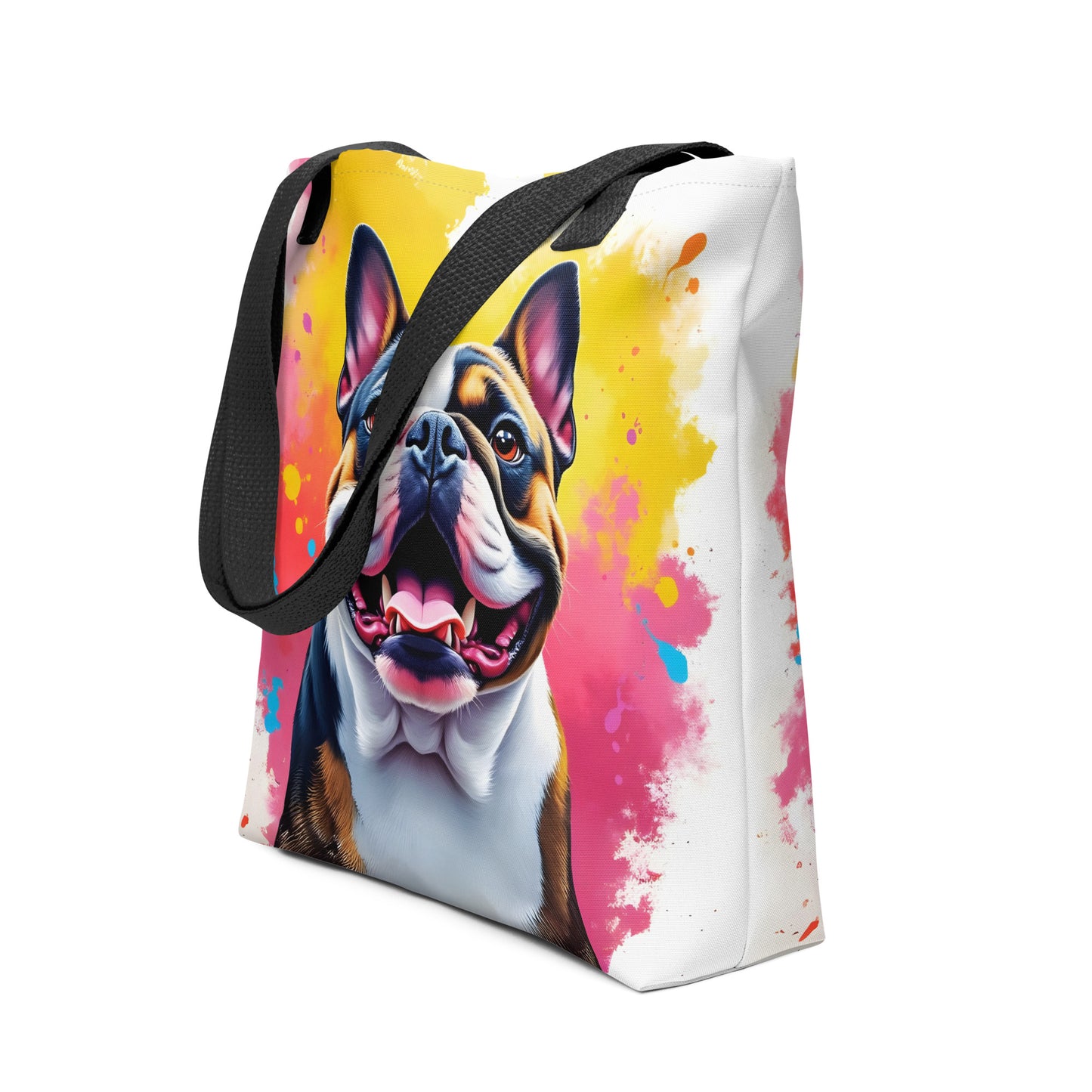 Frenchie Colorburst Tote Bag