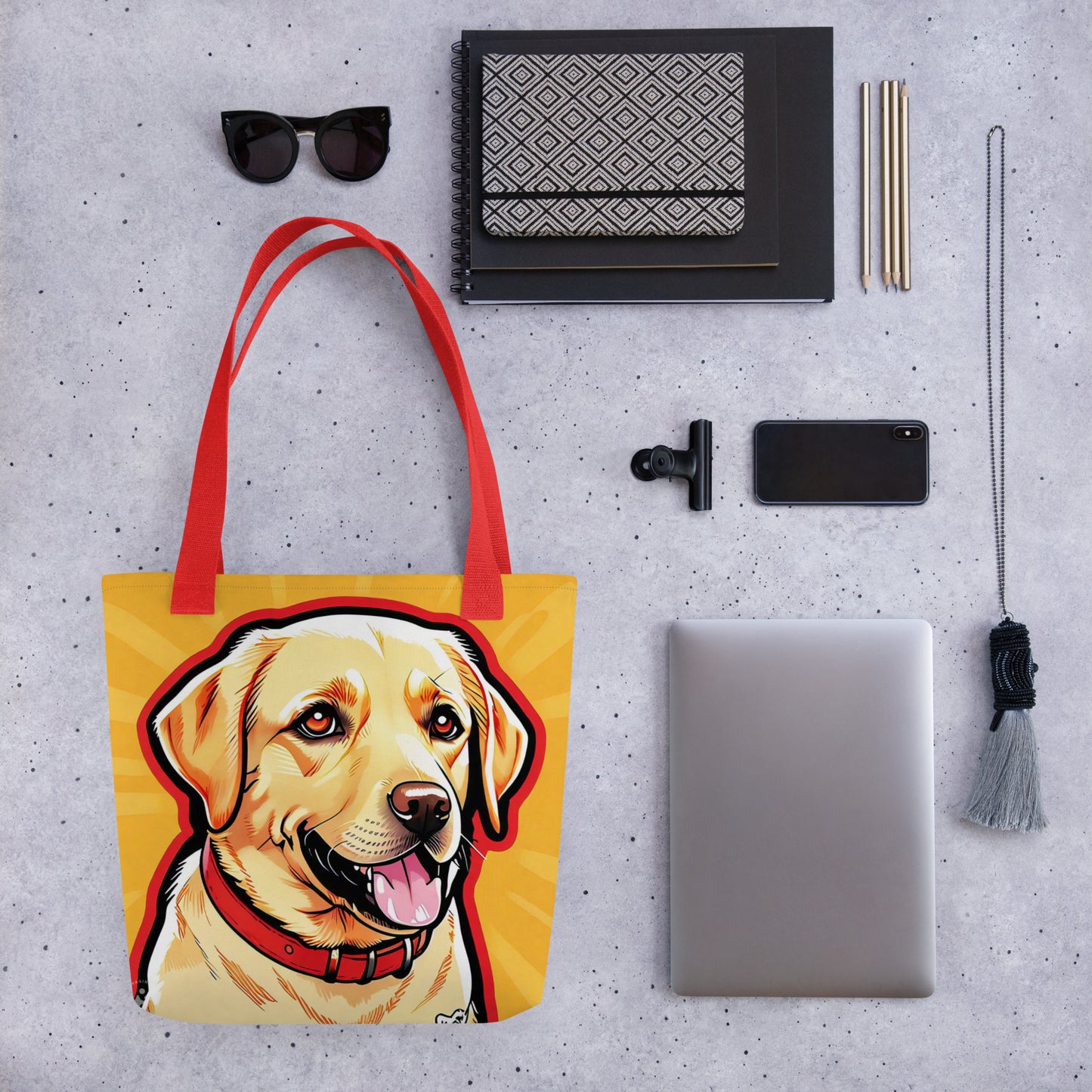 Yellow Labrador Shine Tote Bag