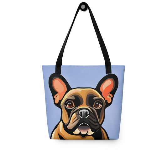 Frenchie Blue Tote Bag