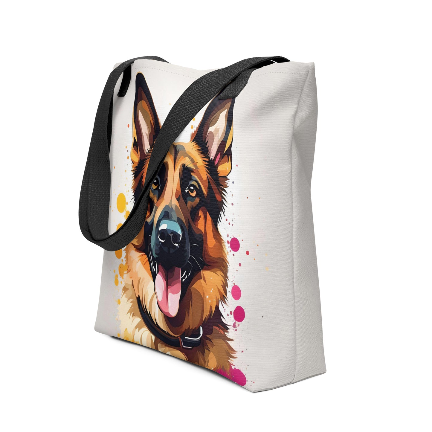 German Shepherd Splash Tote Bag