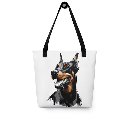 Doberman Joyful Tote Bag