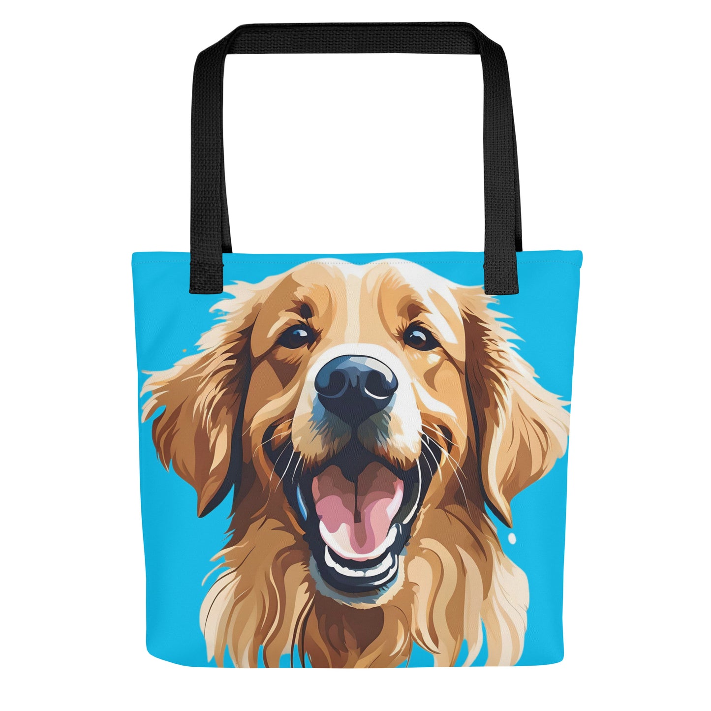 Golden Retriever Blue Tote Bag