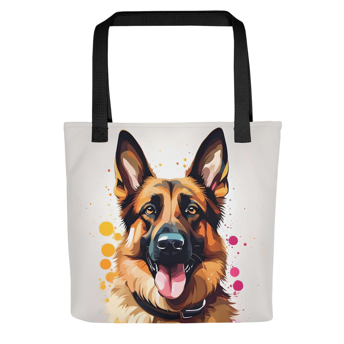 German Shepherd Splash Tote Bag