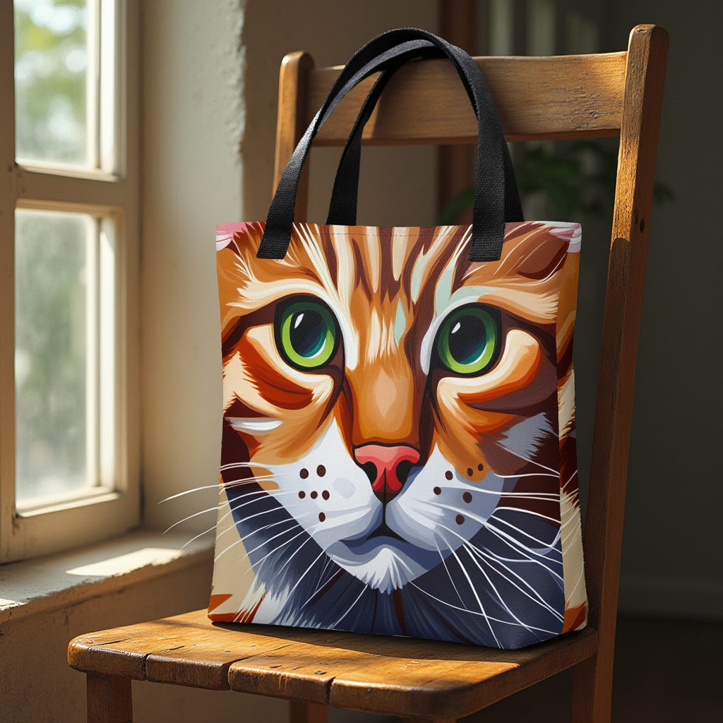 Orange Cat Tote Bag
