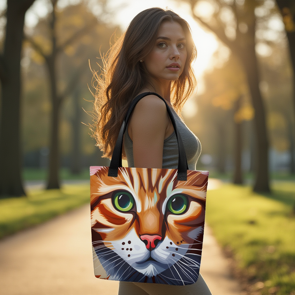 Orange Cat Tote Bag