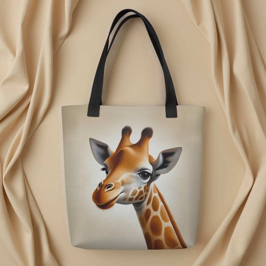 Giraffe Glamour Tote Bag