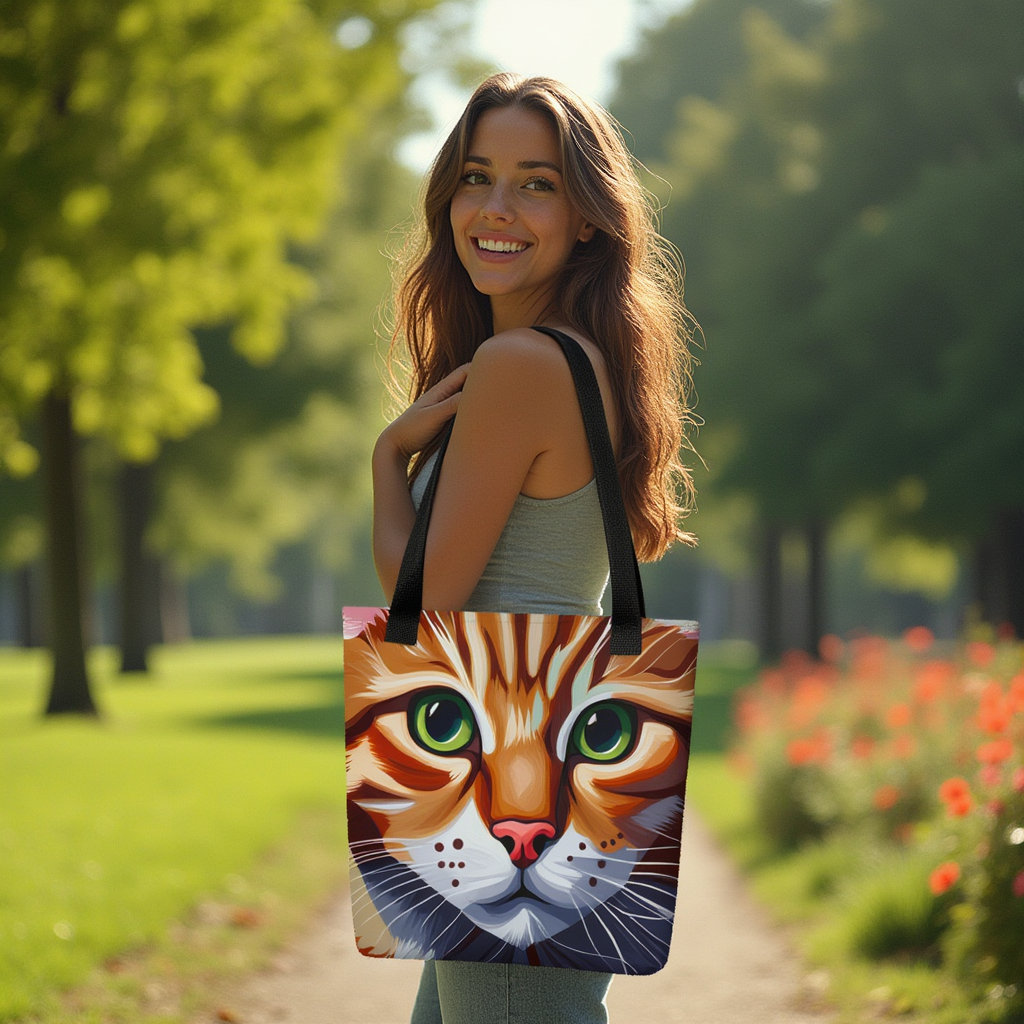 Orange Cat Tote Bag