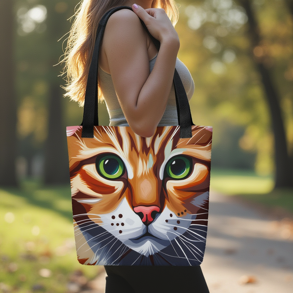 Orange Cat Tote Bag