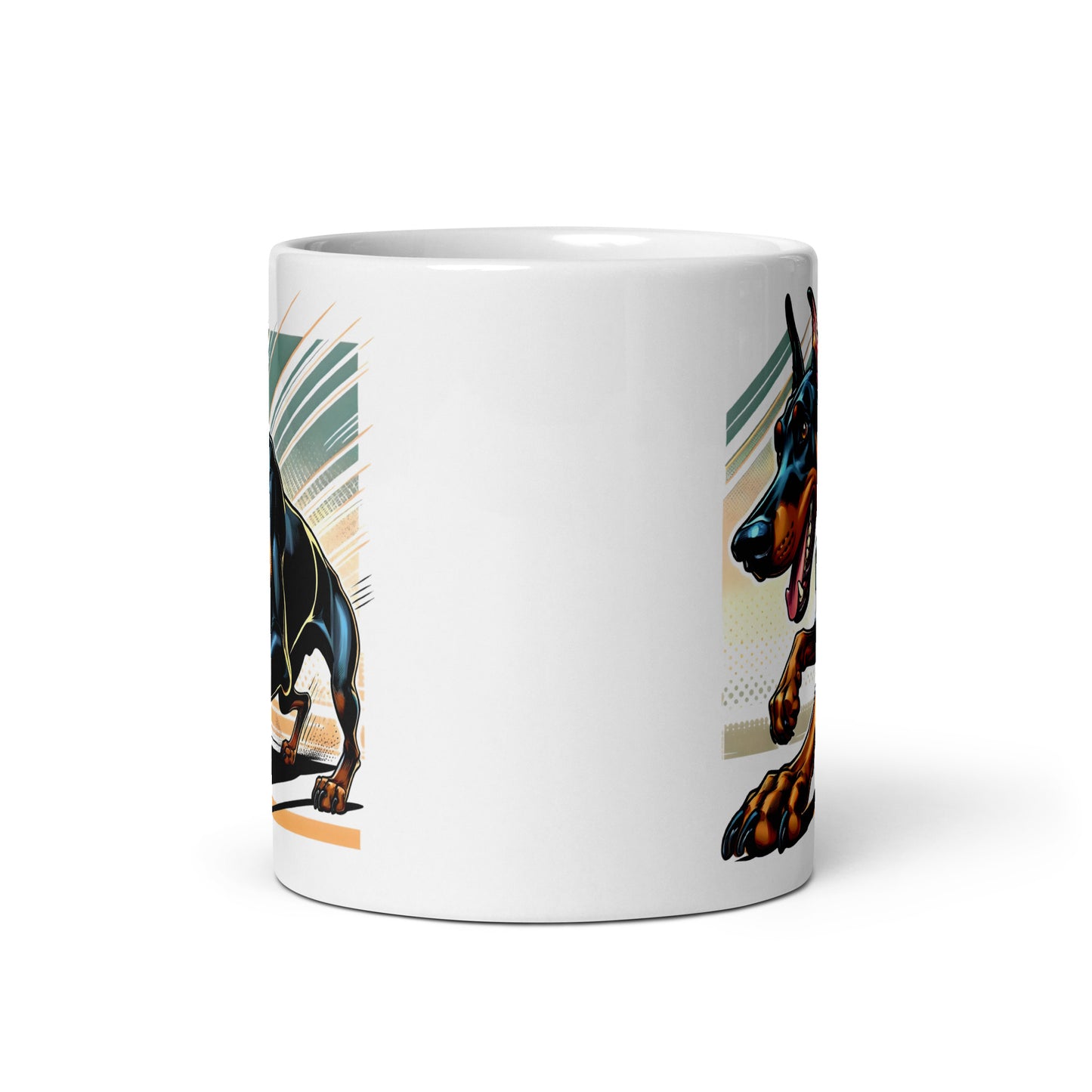 Doberman Pounce | Glossy Mug