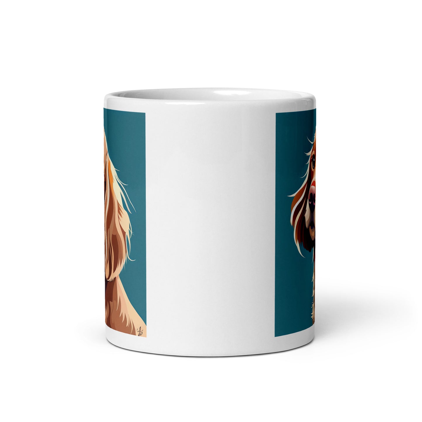 Cocker Spaniel Turquoise | Glossy Mug