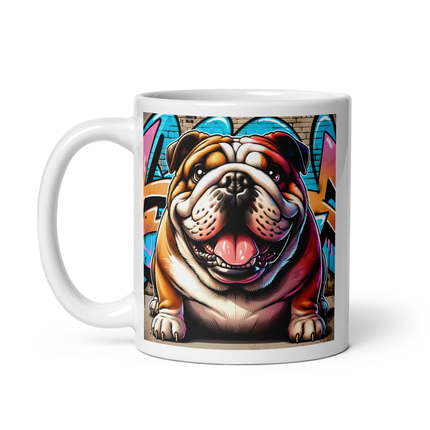 English Bulldog Graffiti | Glossy Mug