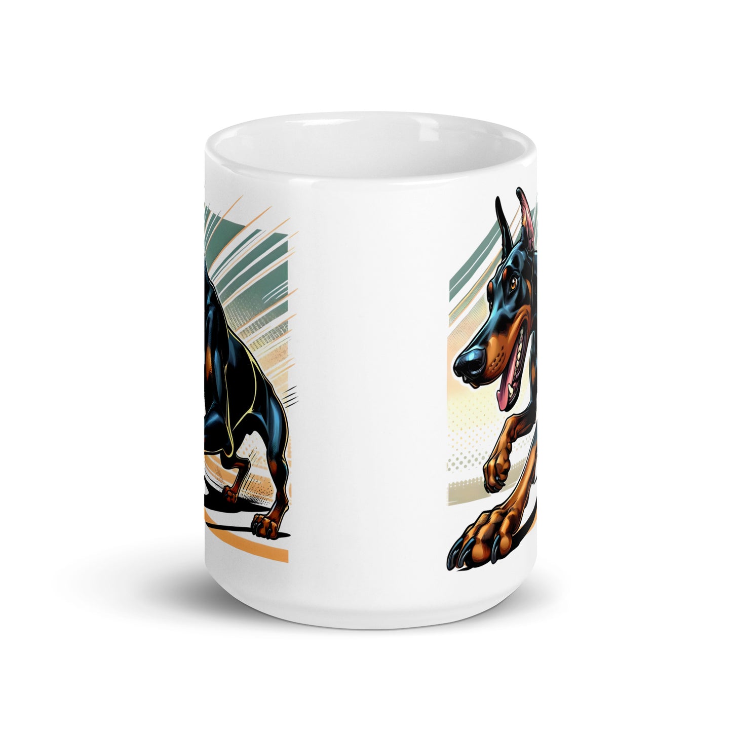Doberman Pounce | Glossy Mug
