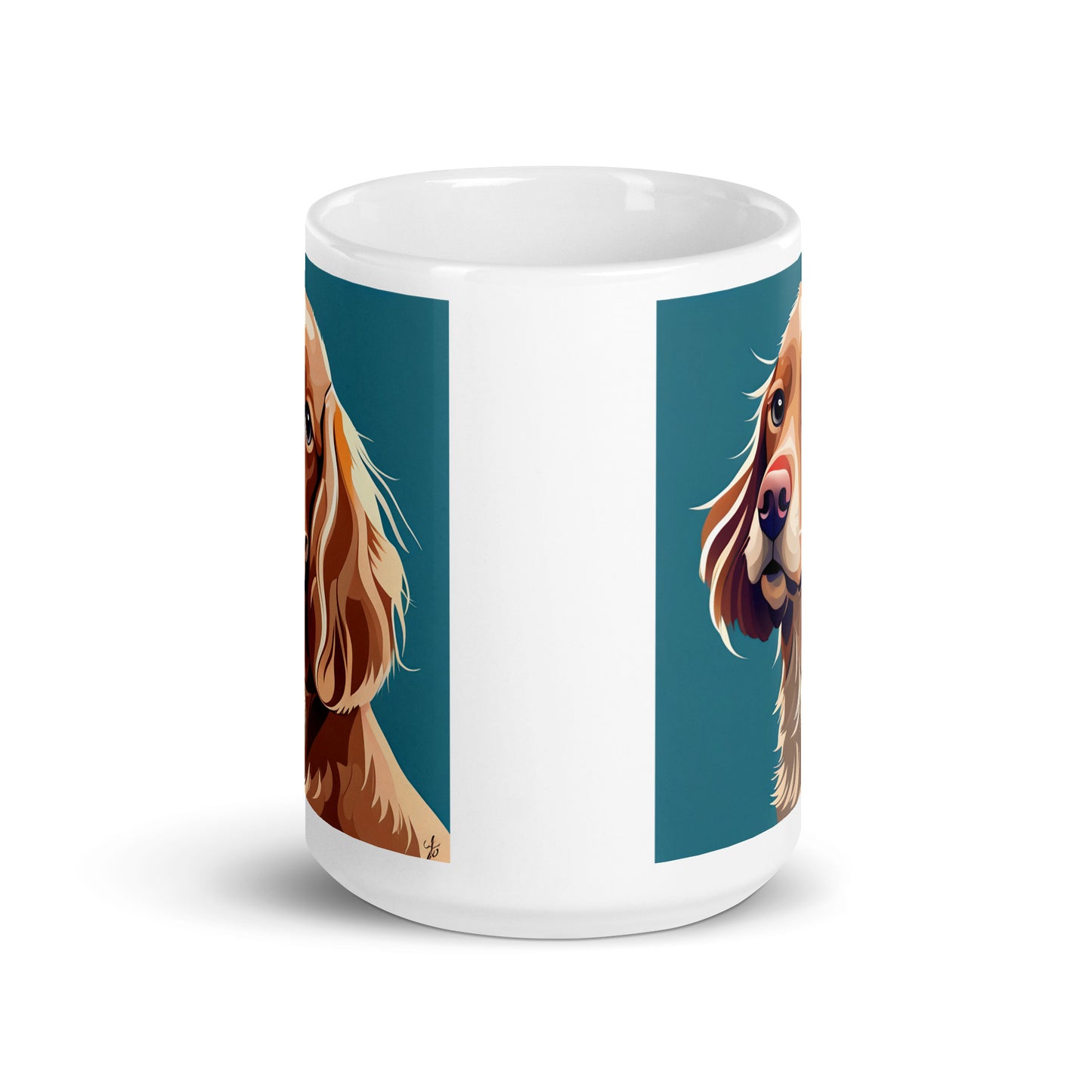 Cocker Spaniel Turquoise | Glossy Mug
