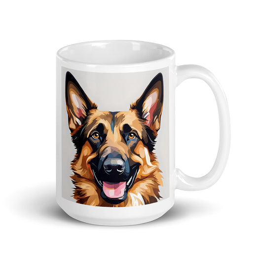 German Shepherd Joyful | Glossy Mug