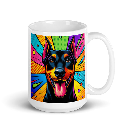 Doberman Smile | Glossy Mug