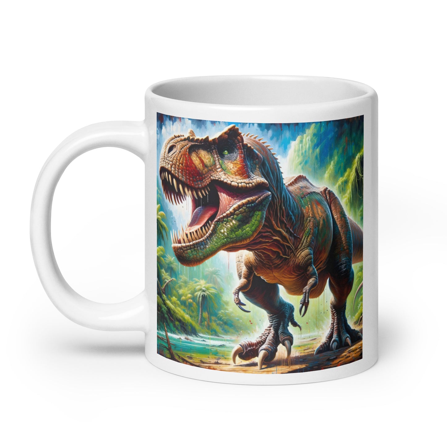 Roaring T-Rex | Glossy Mug