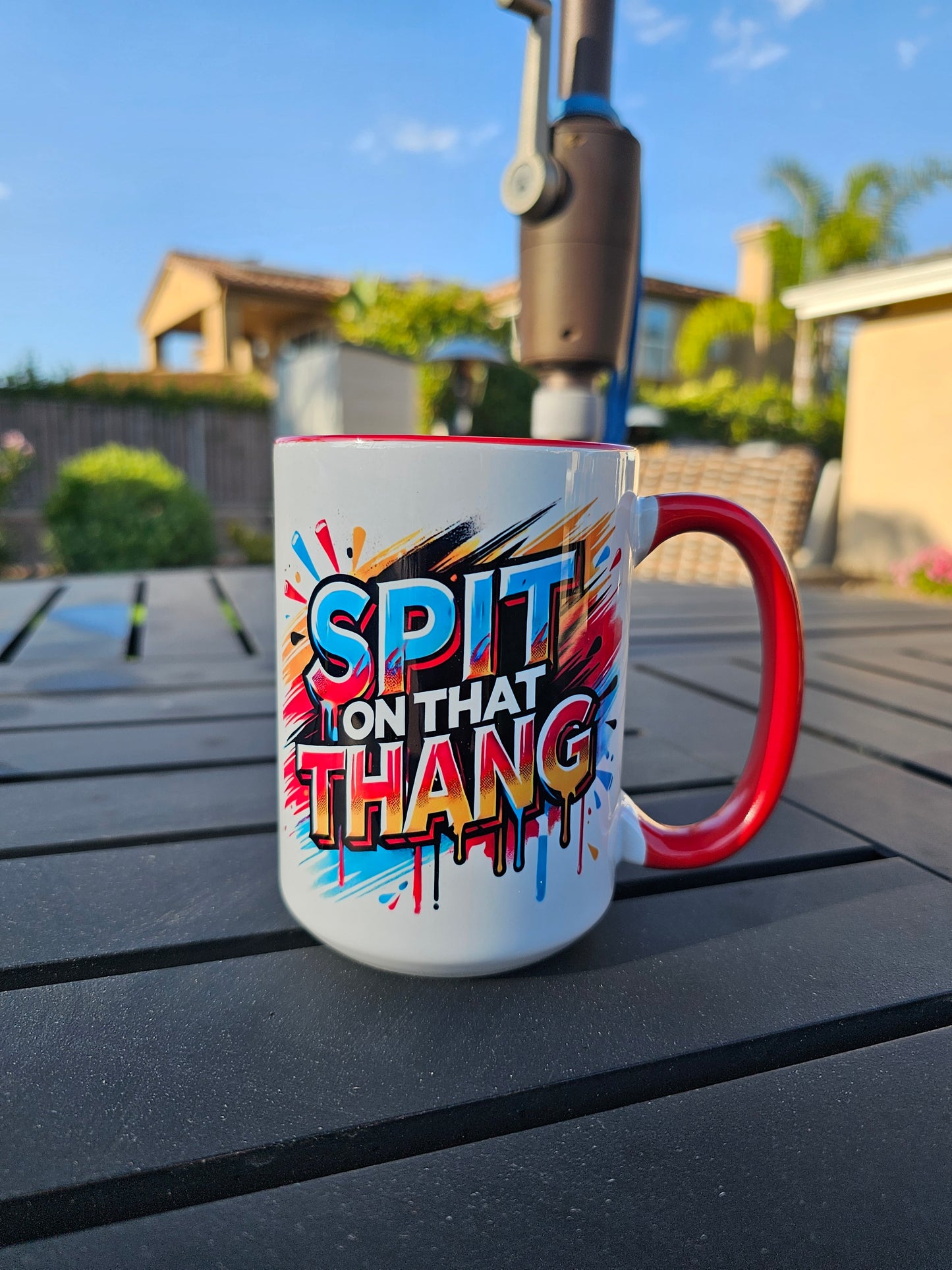 Spit On That Thang Red Glossy Mug