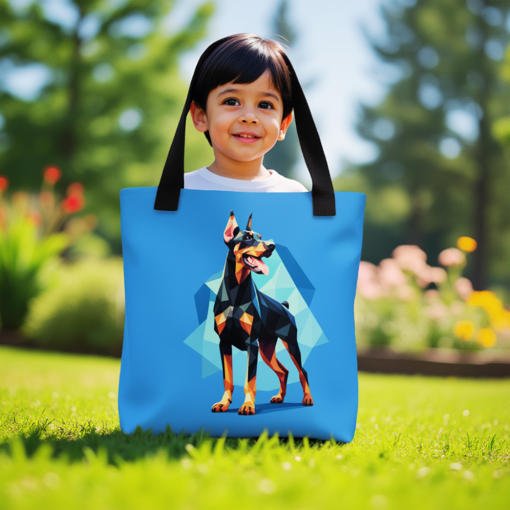 Doberman Poly Royal Blue Tote Bag