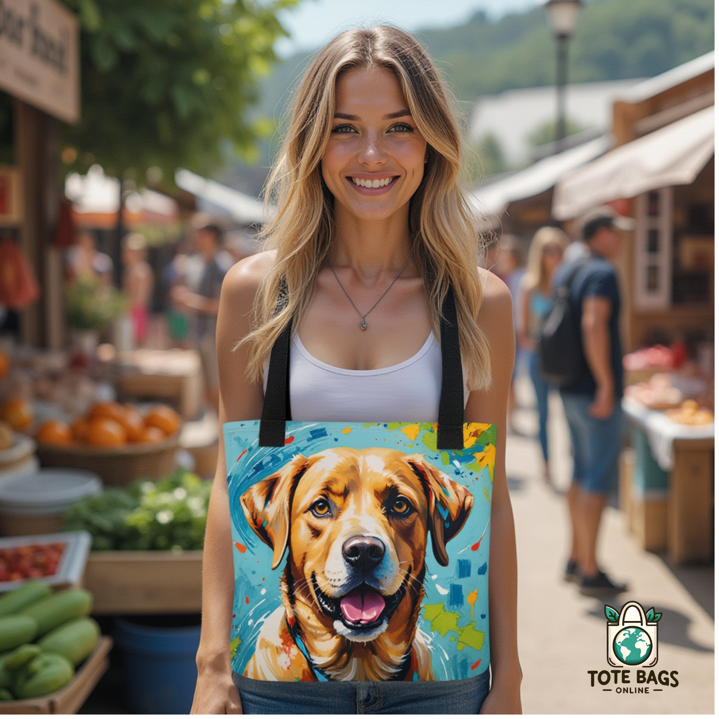 Labrador Splash Tote Bag