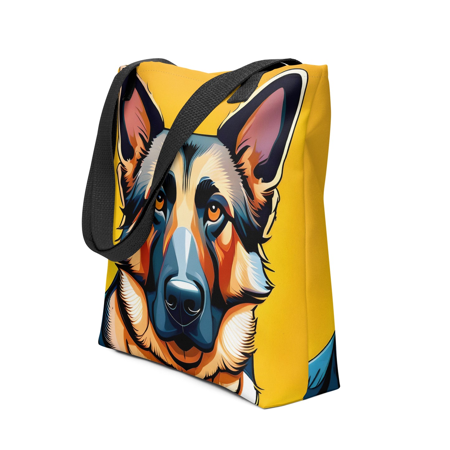 German Shepherd Anime Yellow Tote Bag