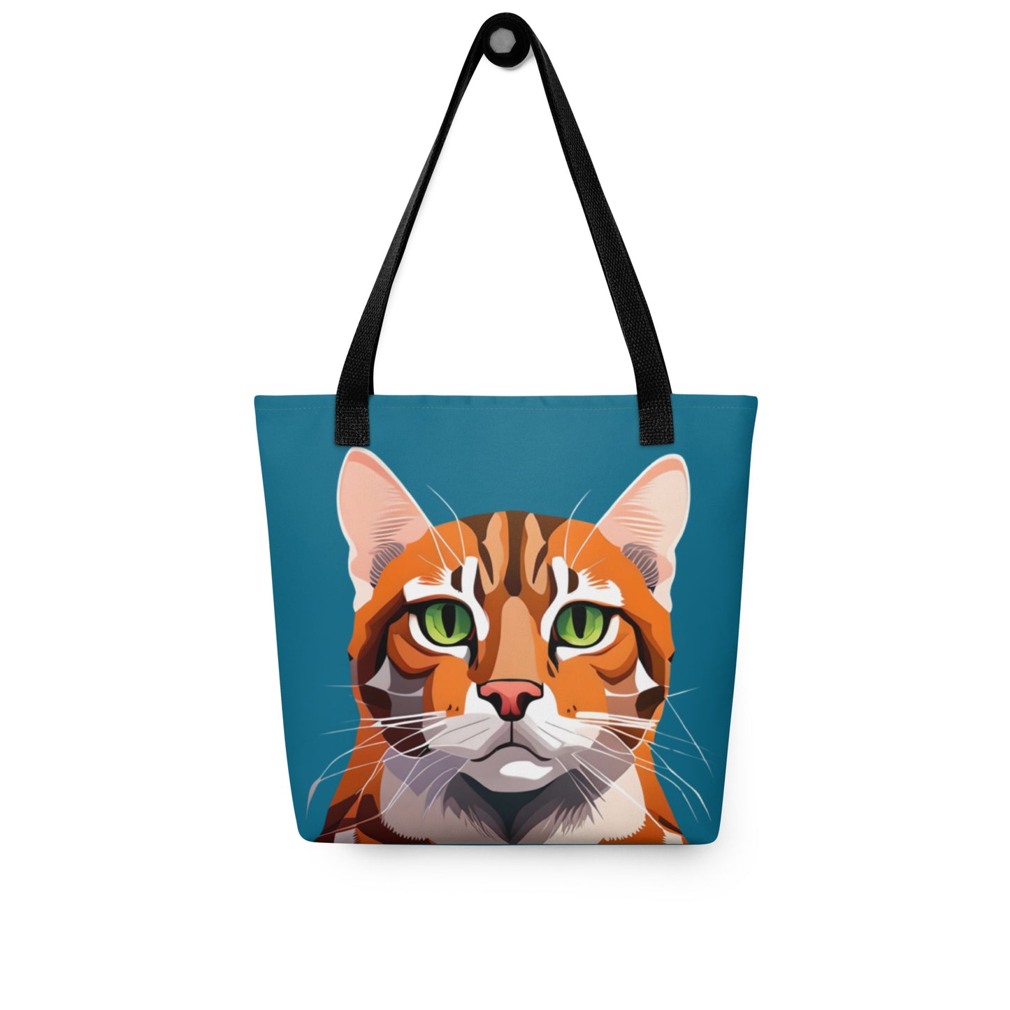 Bengal Cat Blue Tote Bag