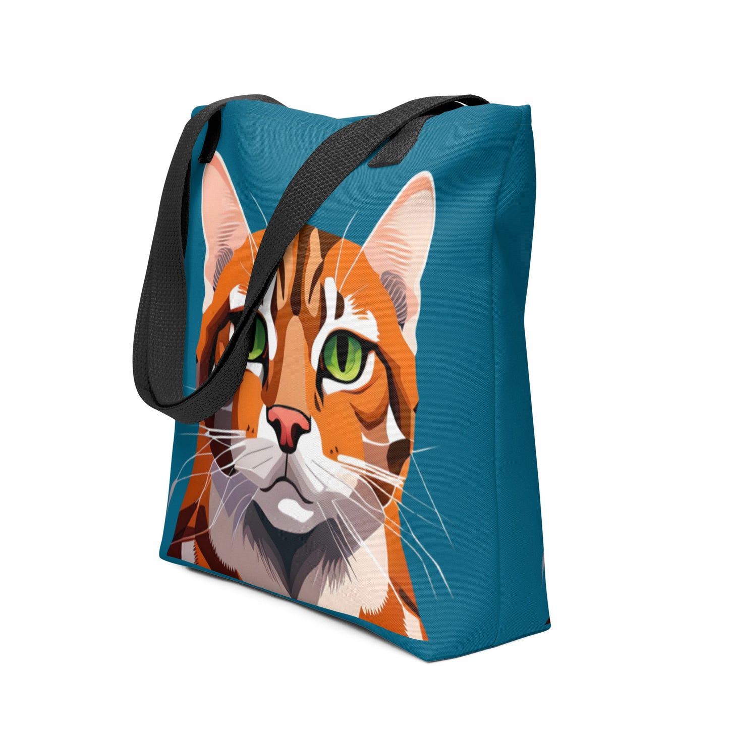 Bengal Cat Blue Tote Bag