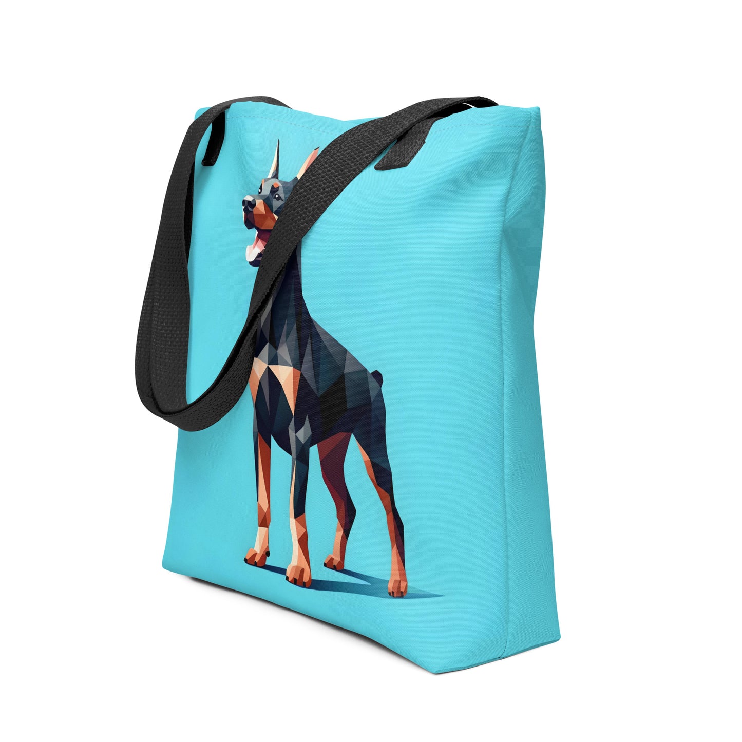 Doberman Baby Blue Tote Bag