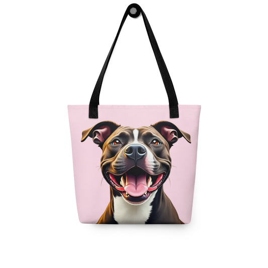 Pitbull Purple Tote Bag