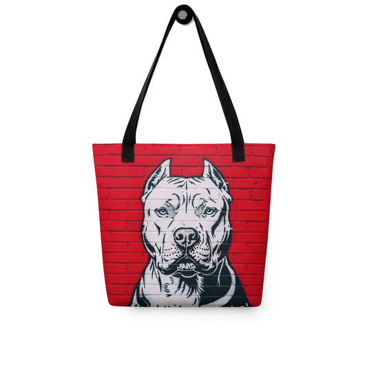 Pitbull Crimson Brick Tote Bag