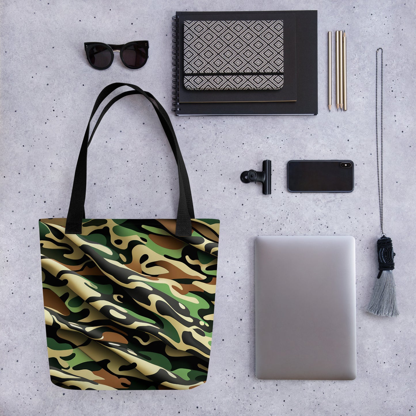 Camouflage Green Tote Bag