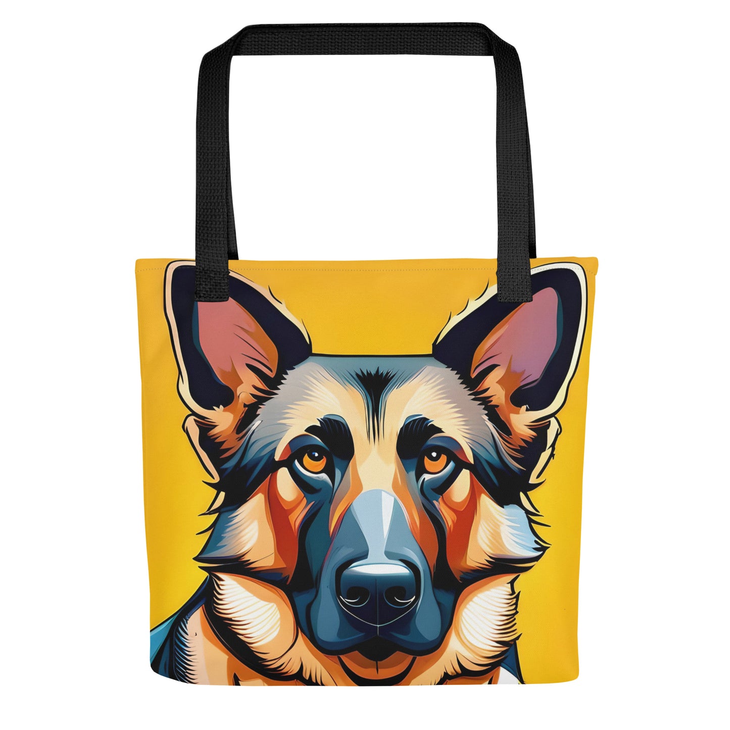 German Shepherd Anime Yellow Tote Bag