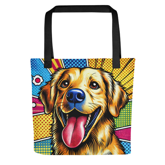 Golden Retriever Pop Art Tote Bag