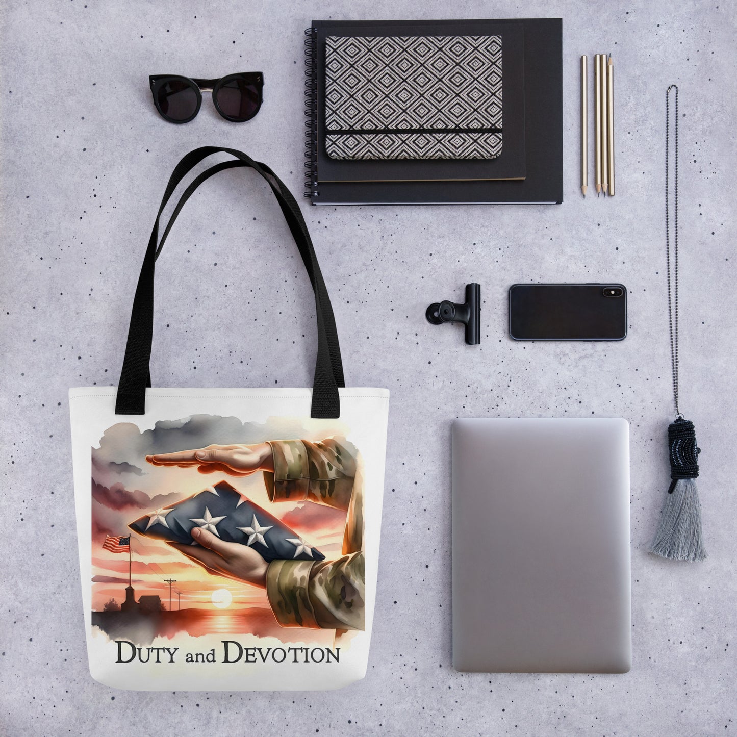 Duty and Devotion Tote Bag