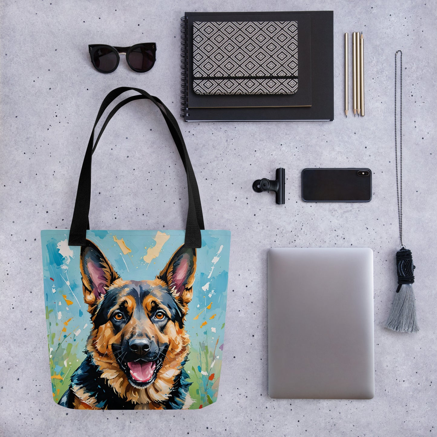 German Shepherd Acrylic Tote Bag