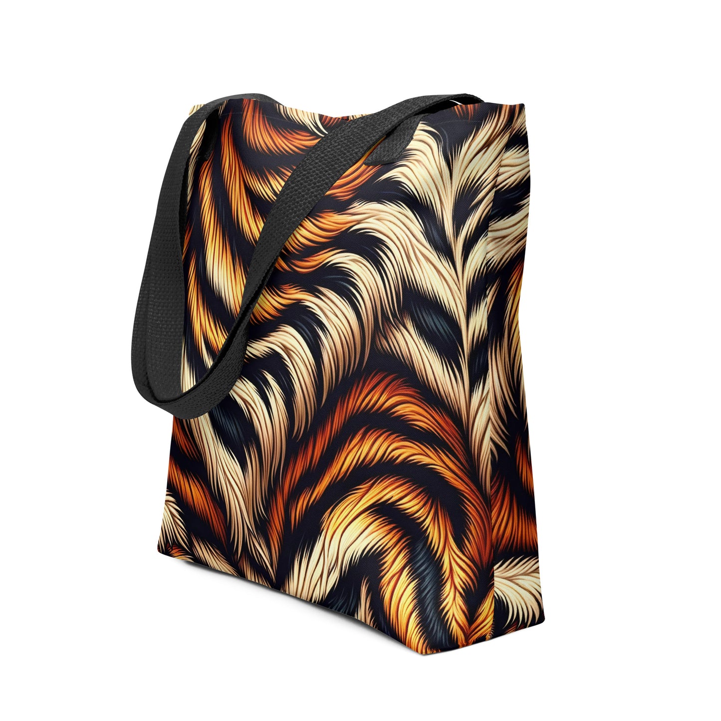 Orange & Black Tiger Stripes | Tote Bag