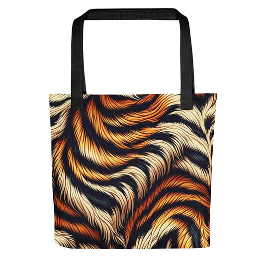 Orange & Black Tiger Stripes | Tote Bag