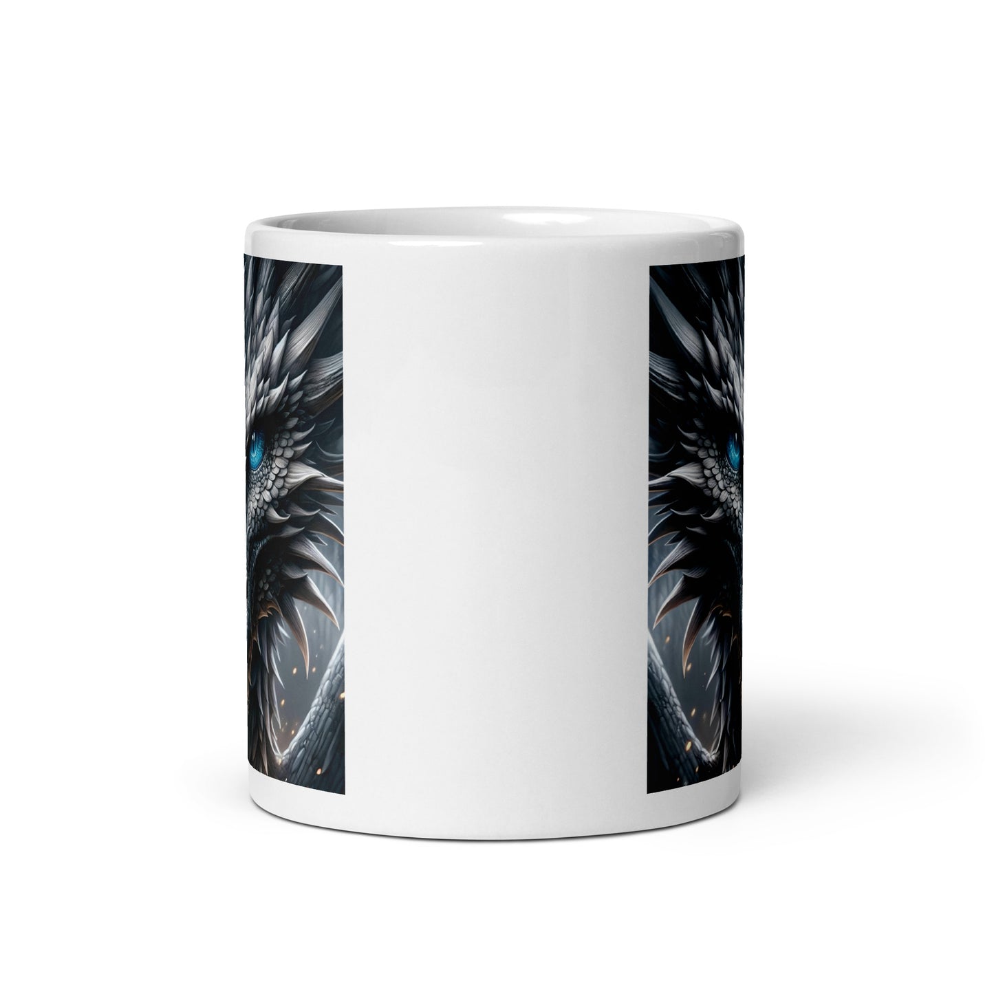 Steel Gray Dragon Glossy Mug