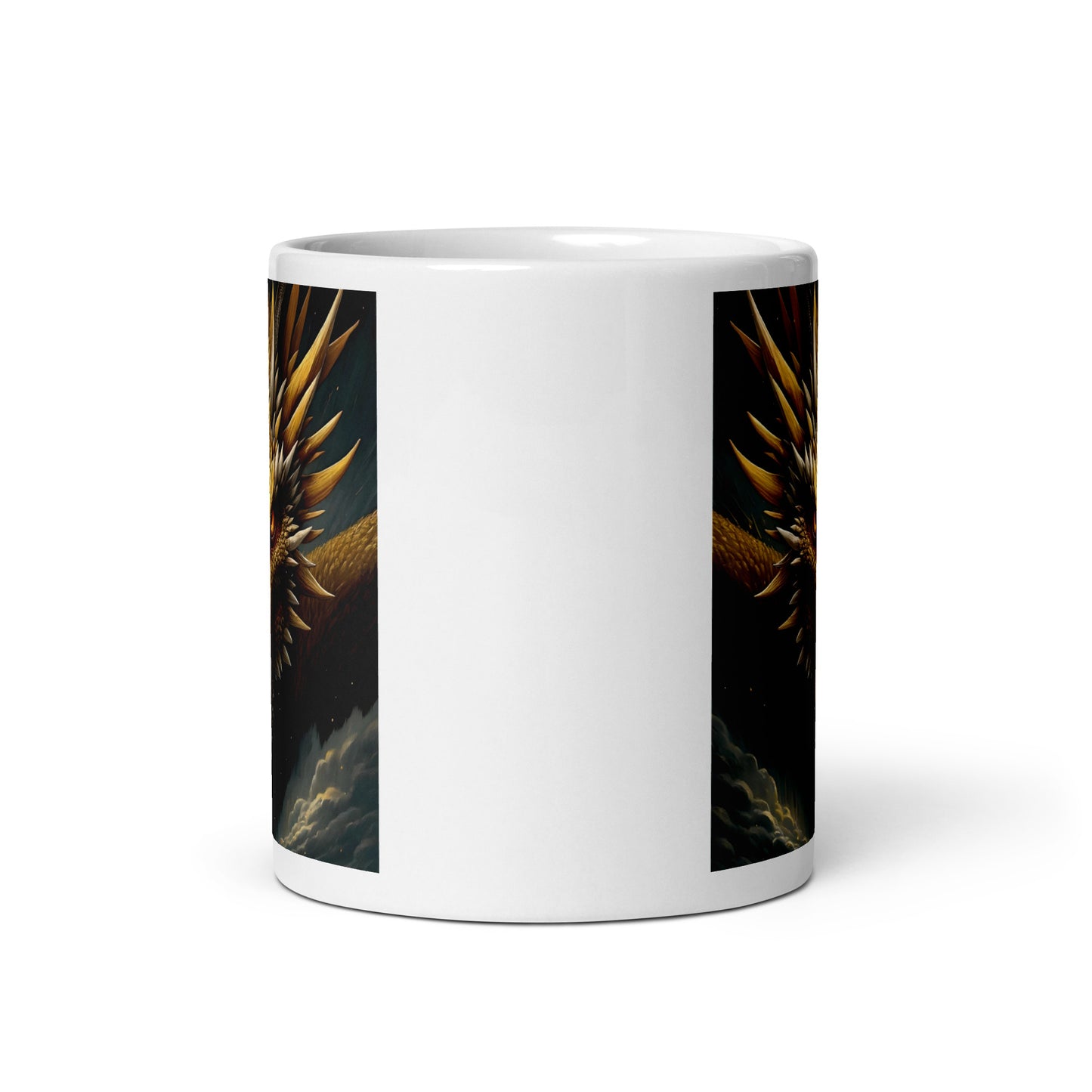 Golden Yellow Dragon Glossy Mug