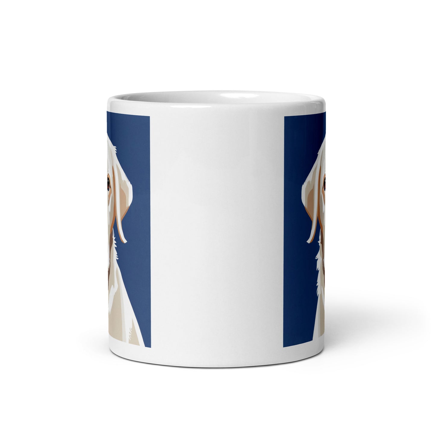 White Lab Blue Glossy Mug