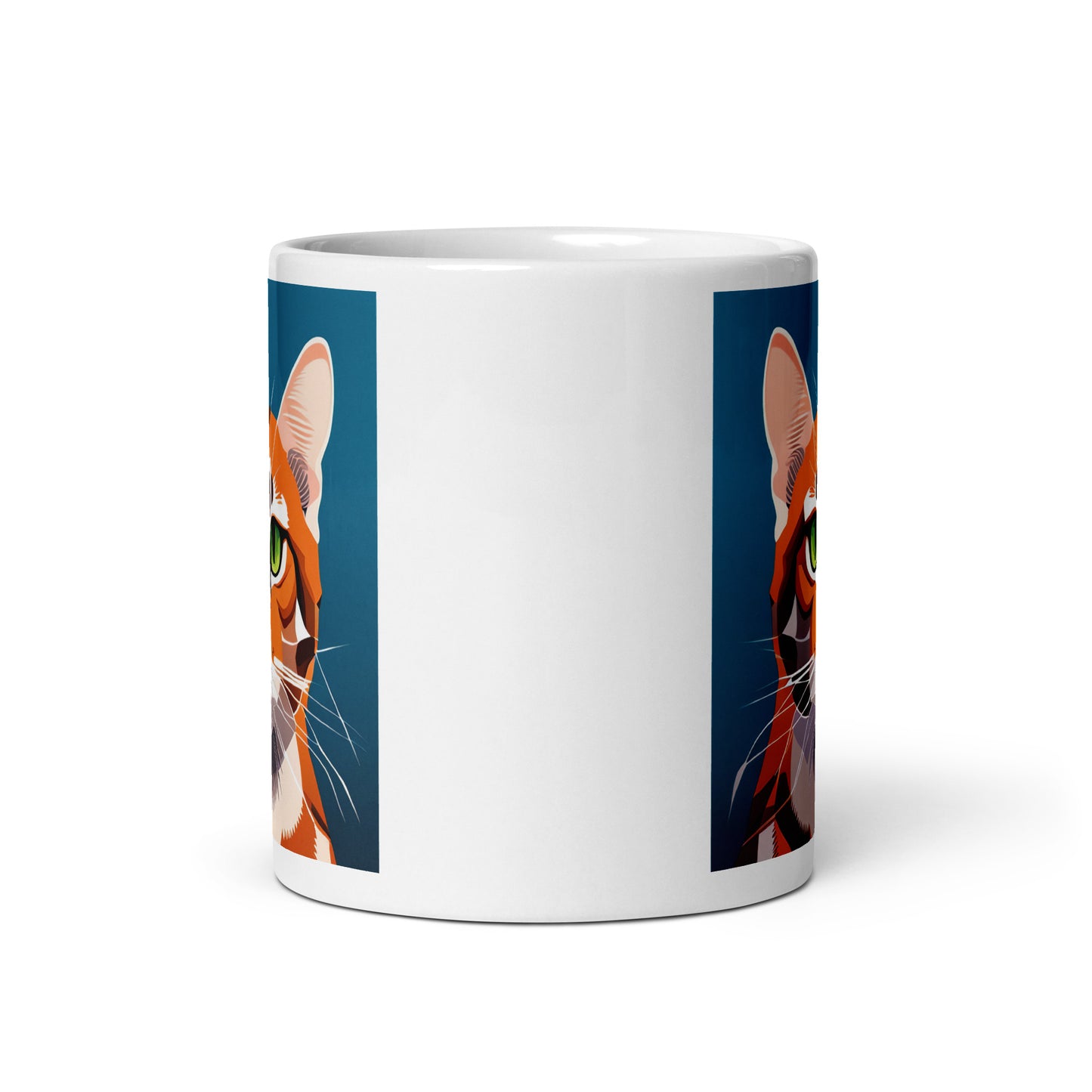 Bengal Cat Blue Glossy Mug