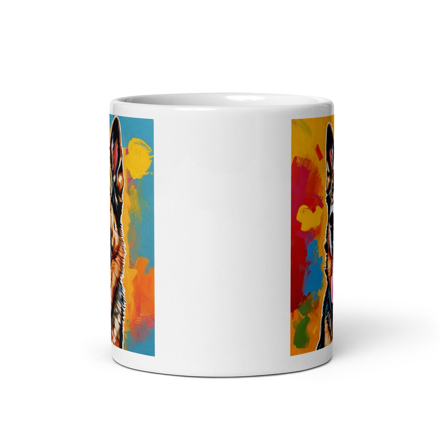 German Shepherd Burst Glossy Mug