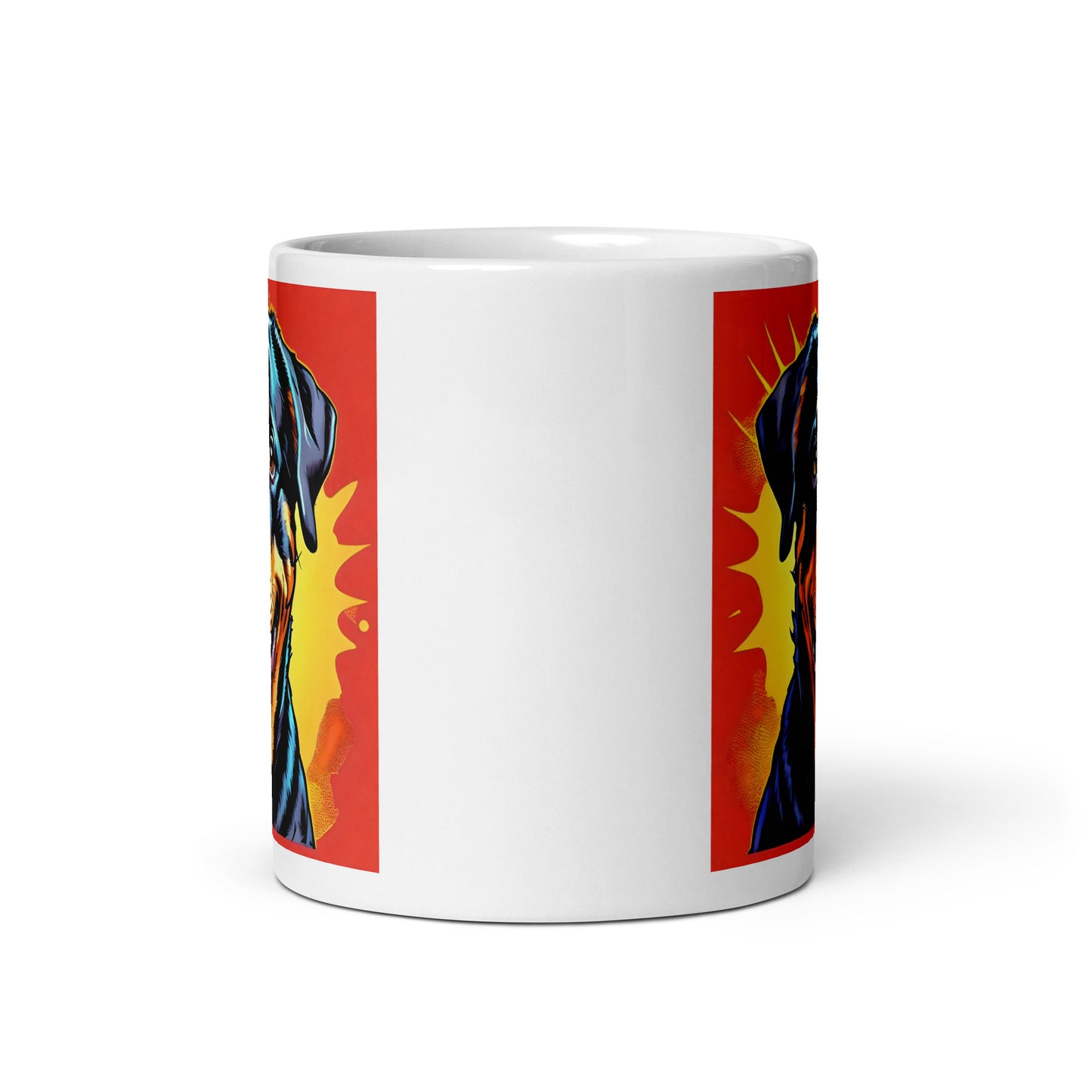 Rottweiler Splash Glossy Mug