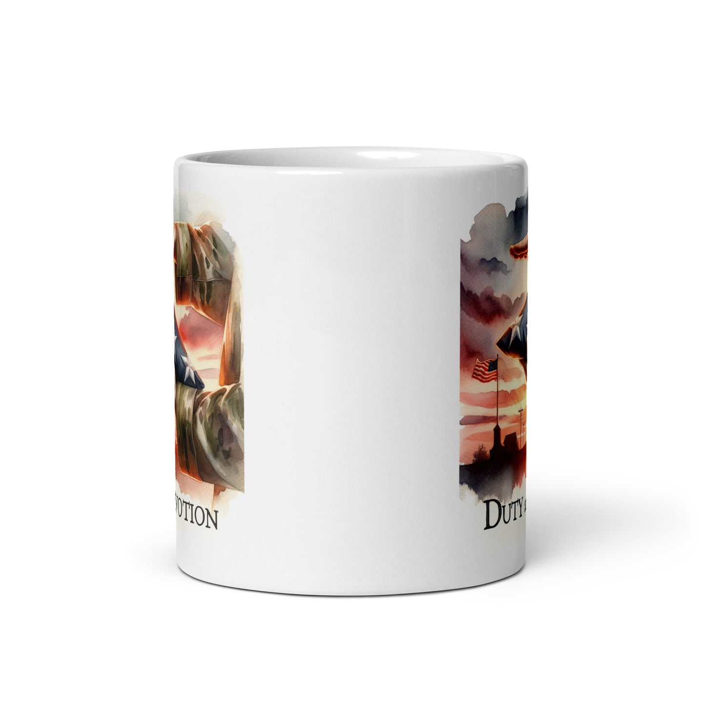 Duty And Devotion Glossy Mug