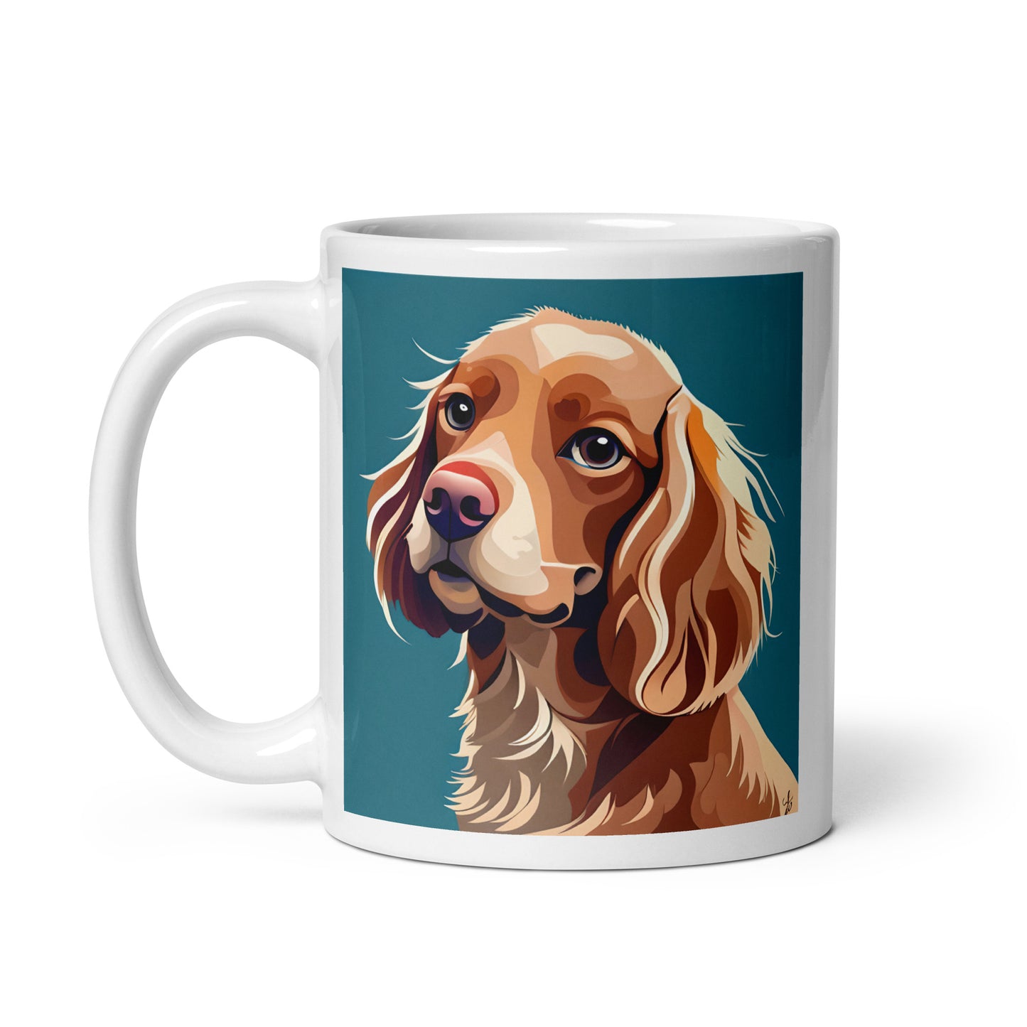 Cocker Spaniel Turquoise | Glossy Mug