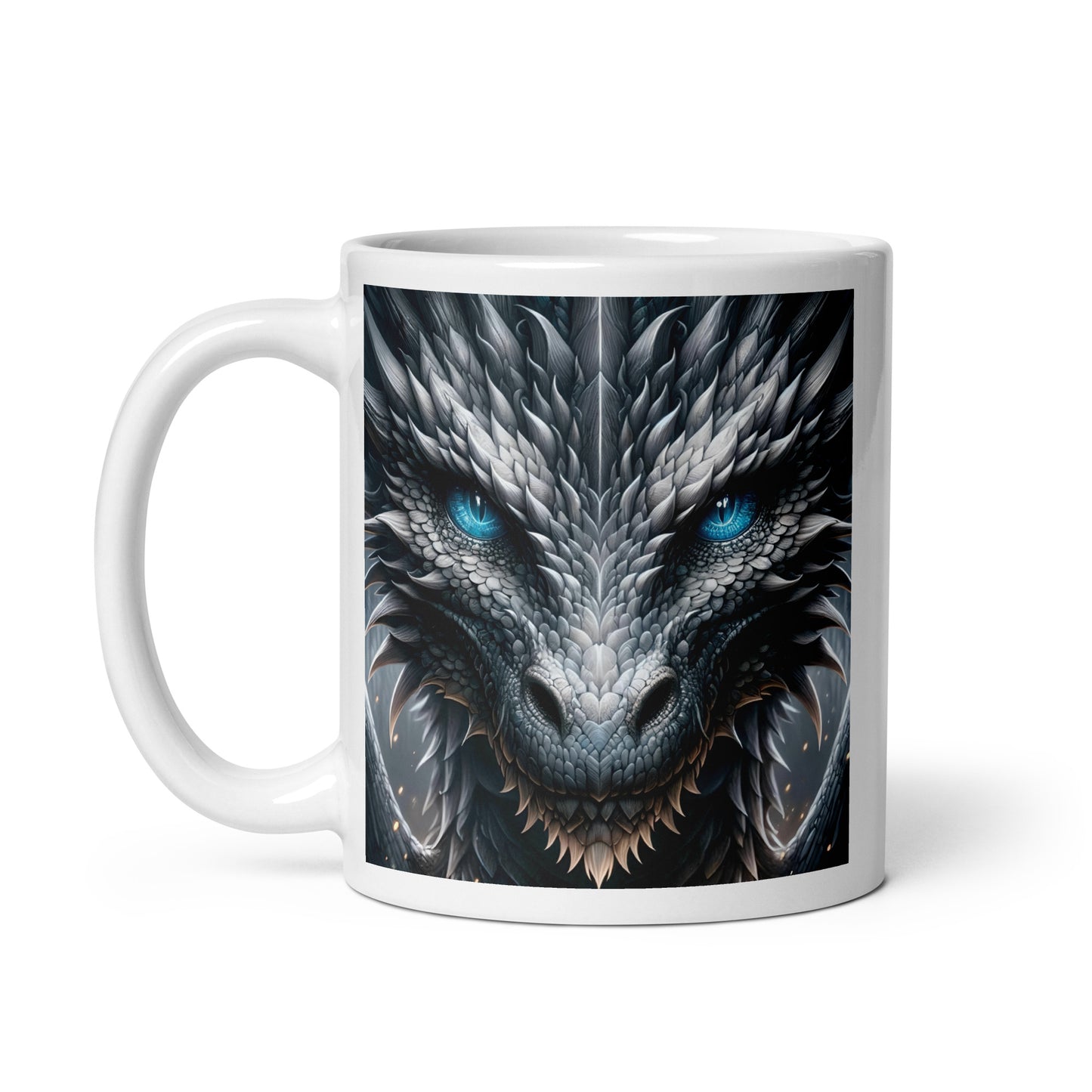 Steel Gray Dragon Glossy Mug