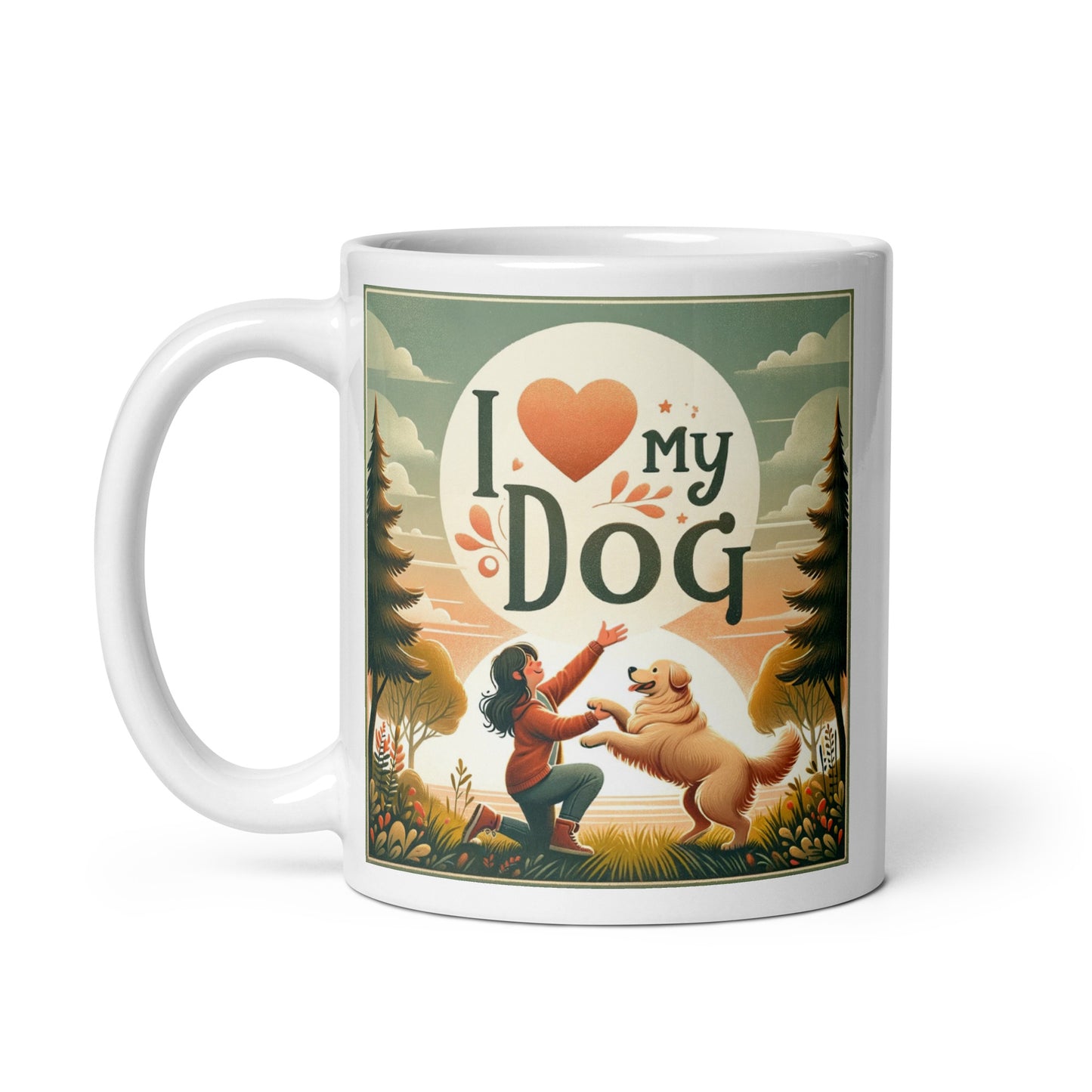 I Love My Dog Glossy Mug