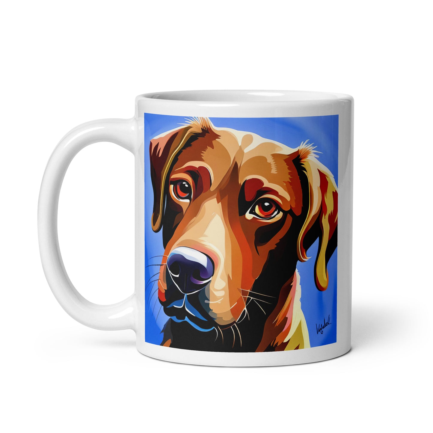 Chocolate Labrador Purple Glossy Mug